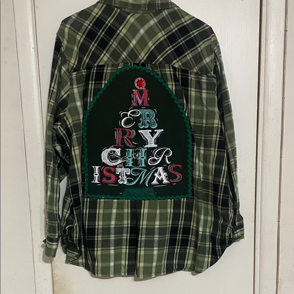 Green Plaid Christmas Shirt